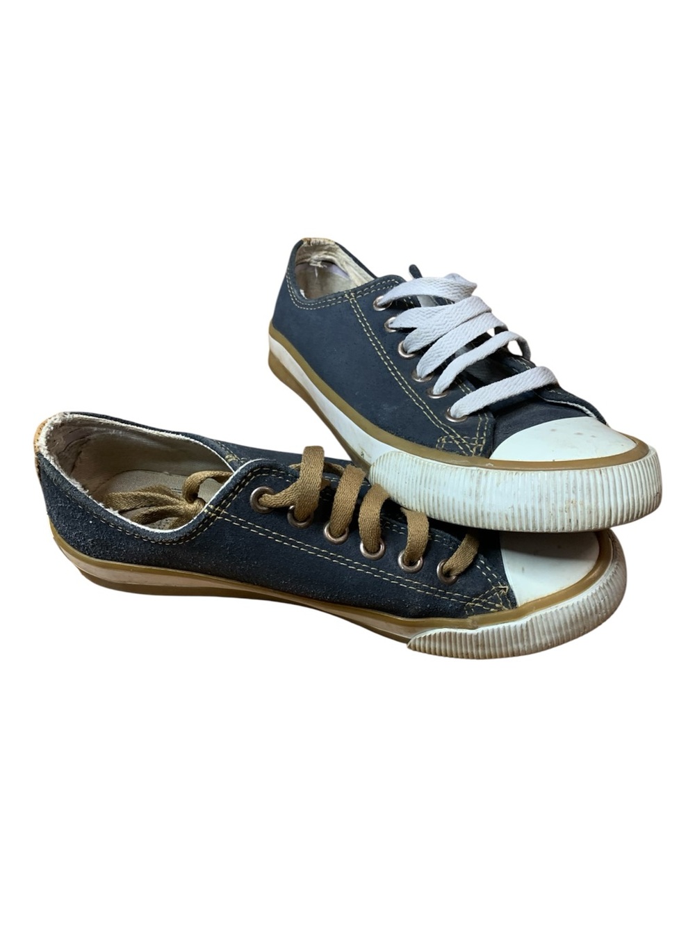 Harley-Davidson Burleigh Low Top Canvas Suede Sneakers Blue Size 6